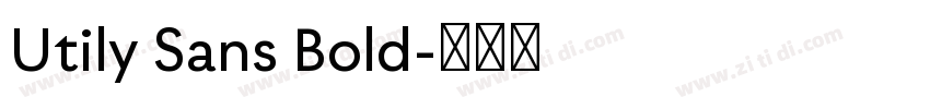 Utily Sans Bold字体转换